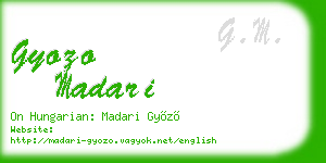 gyozo madari business card